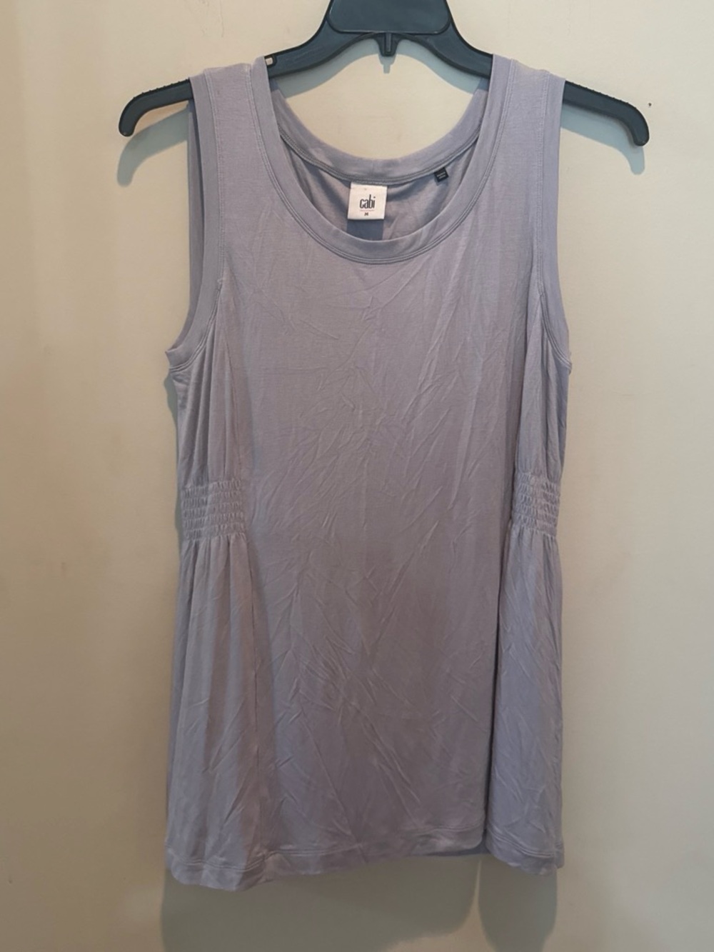 CAbi Lavender Scoop Neck Tank with Side Ruching